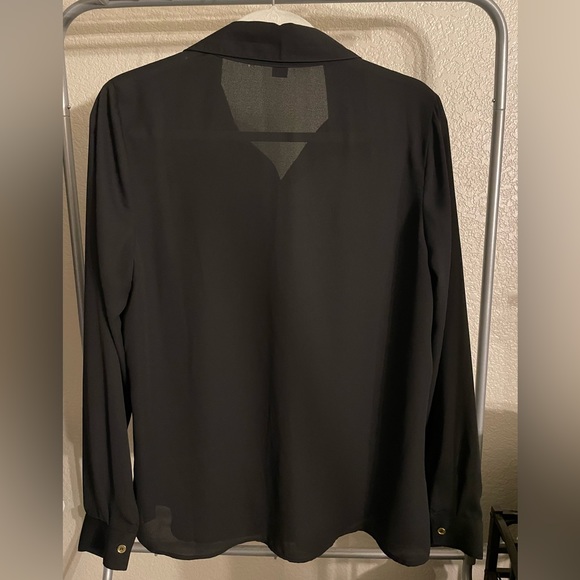 Forever 21 Punk Blouse with Studs on Collar Size Large - Picture 2 of 3